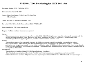 U-TDOA/TOA Positioning for IEEE 802.16m