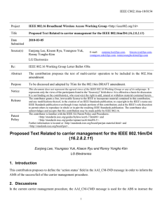 IEEE C802.16m-10/0154 Project Title