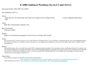 E-MBS Subburst Partition (16.3.6.5.3 and 16.9.1)
