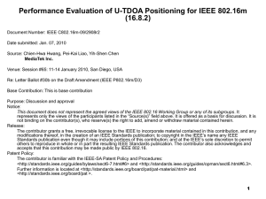 Performance Evaluation of U-TDOA Positioning for IEEE 802.16m (16.8.2)