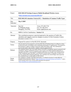 2005-5-16 IEEE C802.20-05/25  IEEE 802.20 Working Group on Mobile Broadband Wireless Access