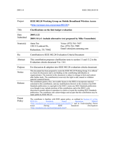 Project Title IEEE 802.20 Working Group on Mobile Broadband Wireless Access &lt;