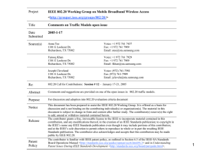 Project Title IEEE 802.20 Working Group on Mobile Broadband Wireless Access