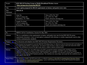 Project Title IEEE 802.20 Working Group on Mobile Broadband Wireless Access &lt;