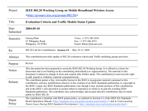 Project Title IEEE 802.20 Working Group on Mobile Broadband Wireless Access