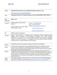 2003-11-04 IEEE C802.20-03/104 IEEE 802.20 Working Group on Mobile Broadband Wireless Access &lt;