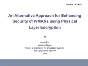 An Alternative Approach for Enhancing Security of WMANs using Physical Layer Encryption By