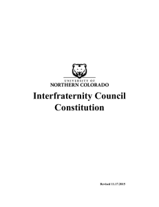 Interfraternity Council Constitution Revised 11.17.2015