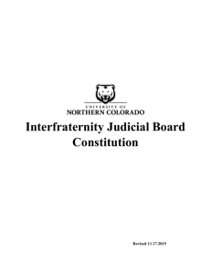 Interfraternity Judicial Board Constitution Revised 11.17.2015
