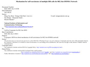 Mechanism for self-coexistence of multiple HR cells for 802.16n OFDMA...