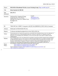 IEEE C802.16n-11/0123 Project Title