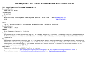 Text Proposals of PHY Control Structure for 16n Direct Communication