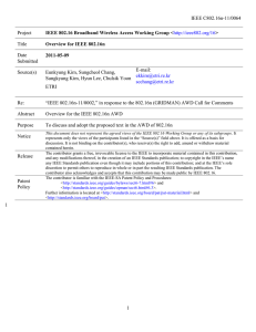 IEEE C802.16n-11/0064 Project Title