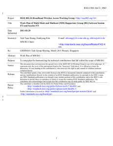 IEEE C802.16n-11_0062 1 Project