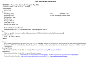 Path discovery and management [IEEE 802.16 Presentation Submission Template (Rev. 9.2)]