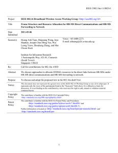 IEEE C802.16n-11/0023r1 Project Title