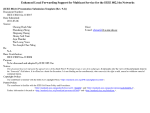 Enhanced Local Forwarding Support for Multicast Service for the IEEE...