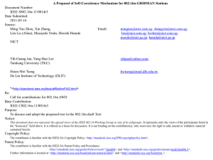 A Proposal of Self-Coexistence Mechanism for 802.16n-GRIDMAN Stations Document Number: IEEE S802.16n-11/0014r3