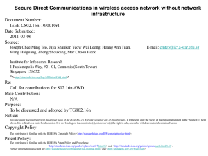 Secure Direct Communications in wireless access network without network infrastructure Document Number: