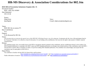 HR-MS Discovery &amp; Association Considerations for 802.16n