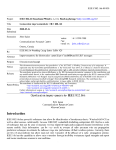 IEEE C802.16h-08/030 Project Title