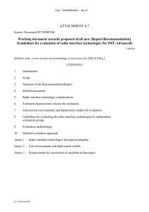 ATTACHMENT 6.7 Working document towards proposed draft new [Report/Recommendation]