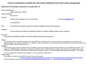 Cross-evaluation results for network-initiated network entry proposals