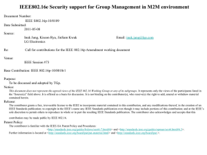 IEEE802.16e Security support for Group Management in M2M environment