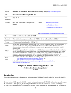 IEEE C802.16p-11/0026 Project Title