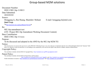 Group-based M2M solutions