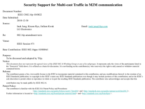 Security Support for Multi-cast Traffic in M2M communication