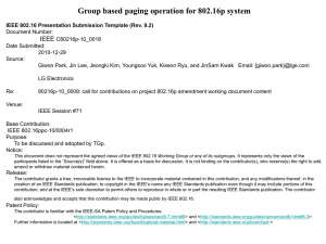 Group based paging operation for 802.16p system IEEE