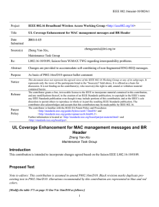 IEEE 802.16maint-10/0024r1 Project Title