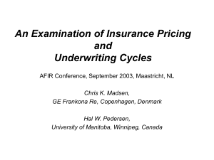 An Examination of Insurance Pricing and Underwriting Cycles