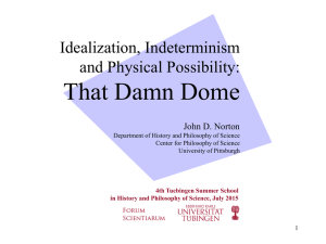 That Damn Dome Idealization, Indeterminism and Physical Possibility: John D. Norton