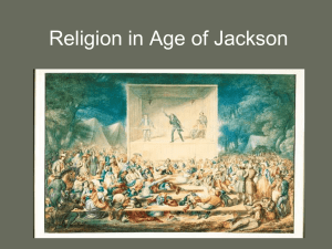 Religion in Age of Jackson