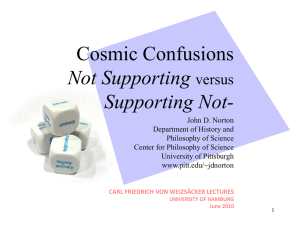 Cosmic Confusions Not Supporting Supporting Not- versus