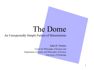 The Dome An Unexpectedly Simple Failure of Determinism John D. Norton