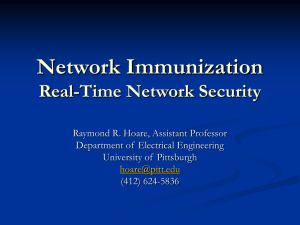 Network Immunization Real-Time Network Security