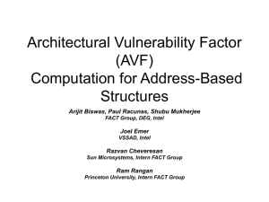 Architectural Vulnerability Factor (AVF) Computation for Address-Based Structures