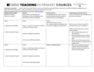 Classroom Connections Background Knowledge Inquiry*