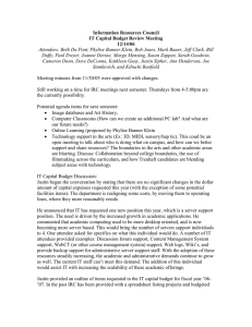 Information Resources Council IT Capital Budget Review Meeting 12/14/06