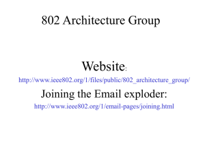 Website 802 Architecture Group Joining the Email exploder: