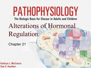 Alterations of Hormonal Regulation Chapter 21 1