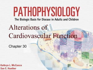 Alterations of Cardiovascular Function Chapter 30 1