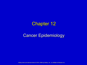 Chapter 12 Cancer Epidemiology
