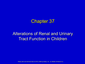 Chapter 37 Alterations of Renal and Urinary Tract Function in Children
