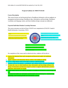 Proposed Syllabus for MHST/NUR 602 Course Description