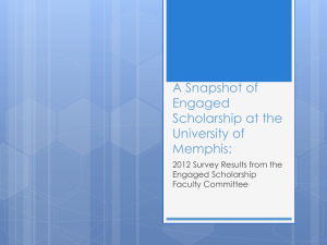 A Snapshot of Engaged Scholarship at the University of