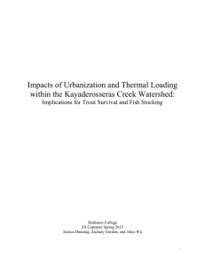 Impacts of Urbanization and Thermal Loading within the Kayaderosseras Creek Watershed: